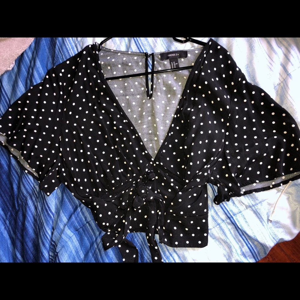 Forever 21 polka dot blouse